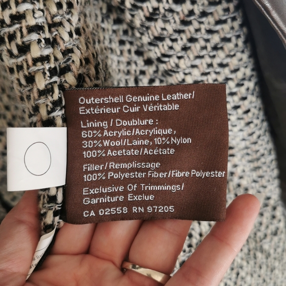 ITALIAN LEATHER AND WOOL DANIER JACKET - Picture 5 of 8